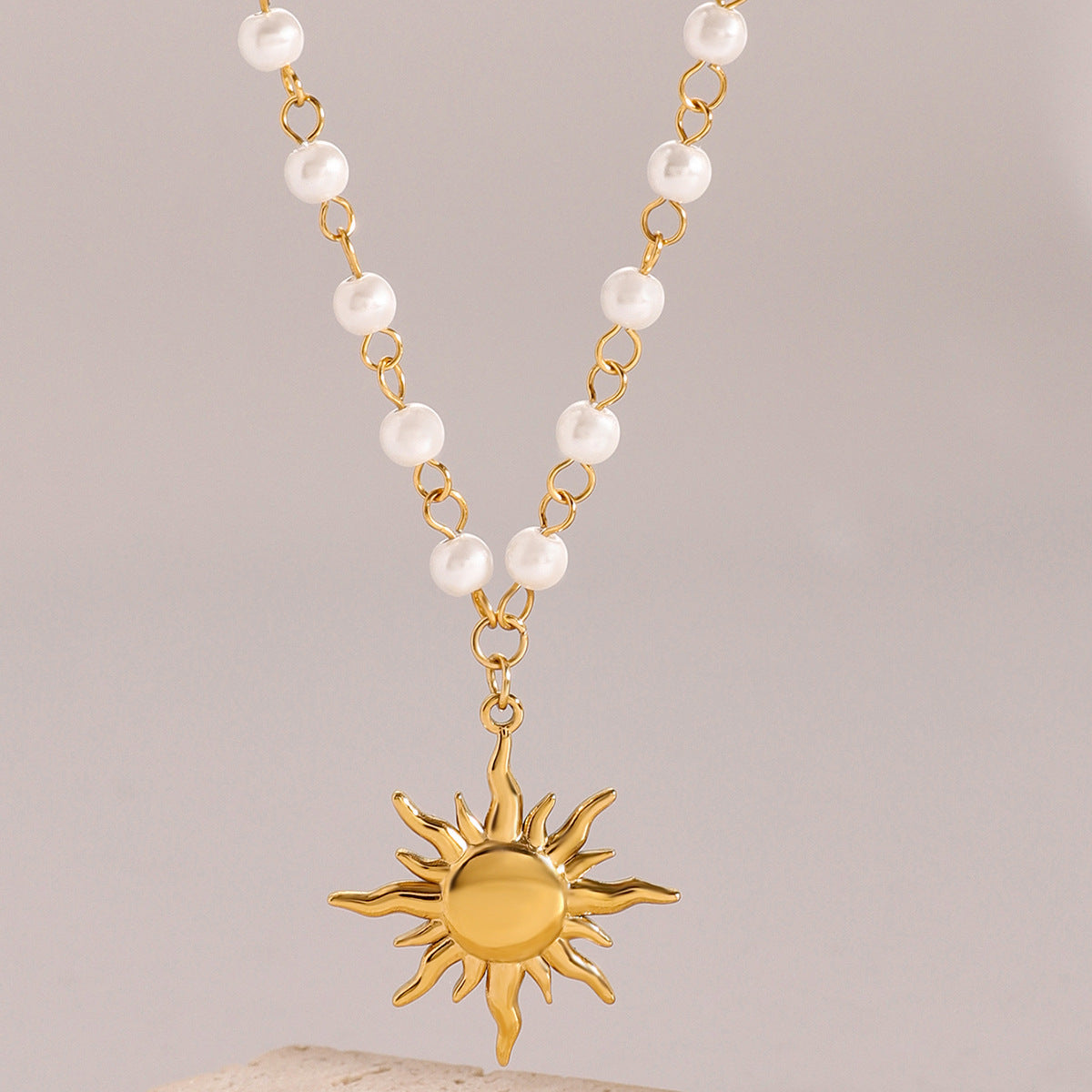 Golden Soleil Pearl Necklace