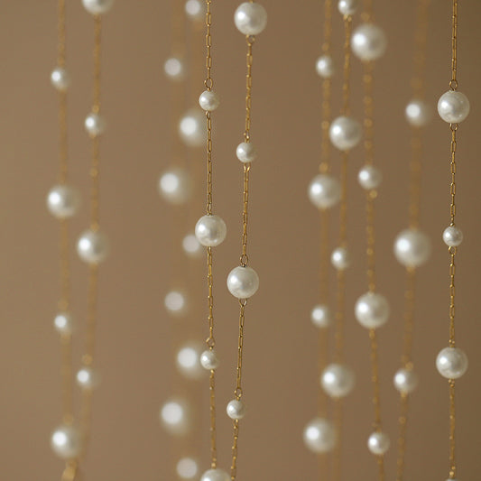 Minimalist Double-Layer Pearl Choker Necklace