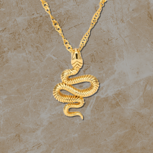 Radiant Serpent Emblem Necklace