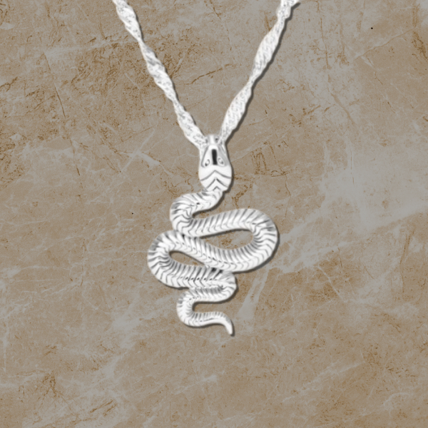 Radiant Serpent Emblem Necklace