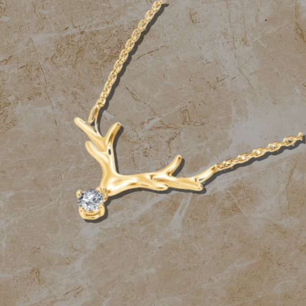 Golden Antler Necklace