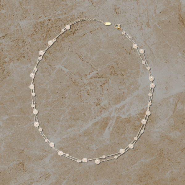 Minimalist Double-Layer Pearl Choker Necklace