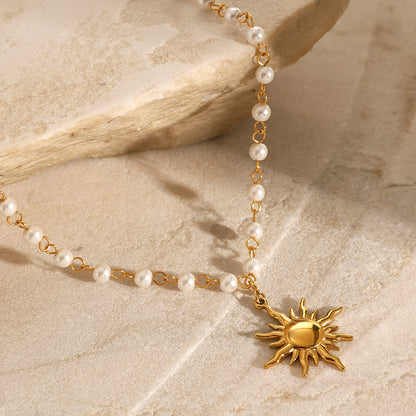 Golden Soleil Pearl Necklace