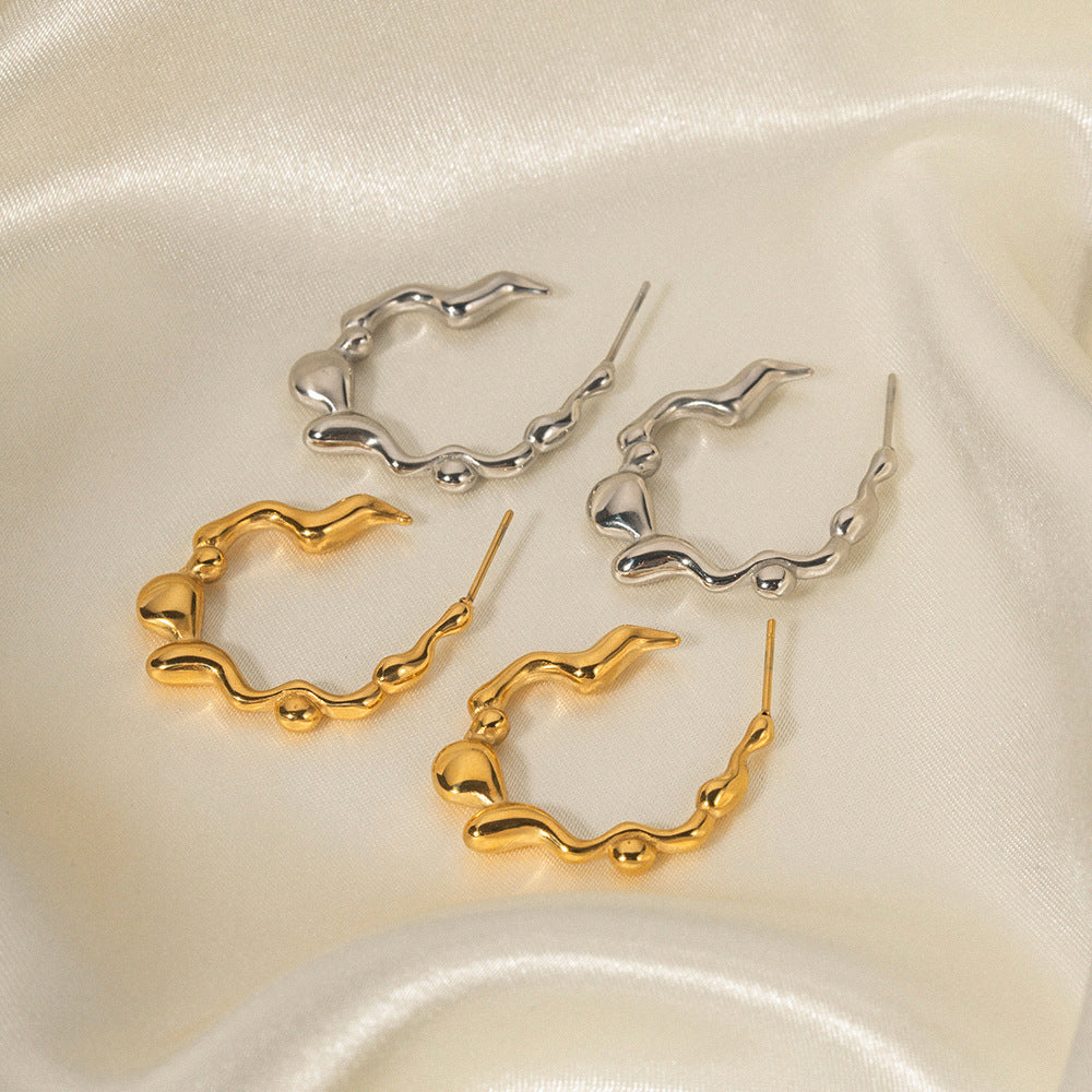 Stainless Steel Irregular Earrings