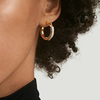 Stainless Steel Diamond Geometric Earrings