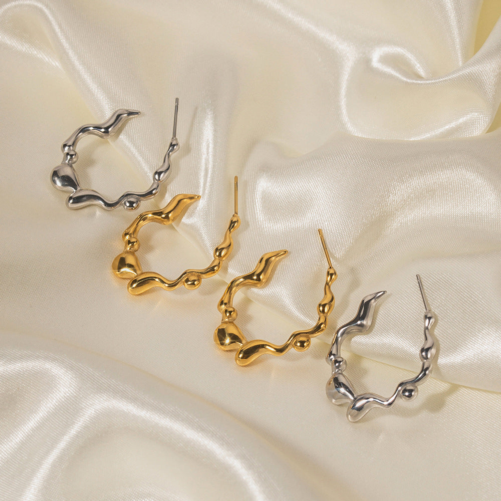 Stainless Steel Irregular Earrings