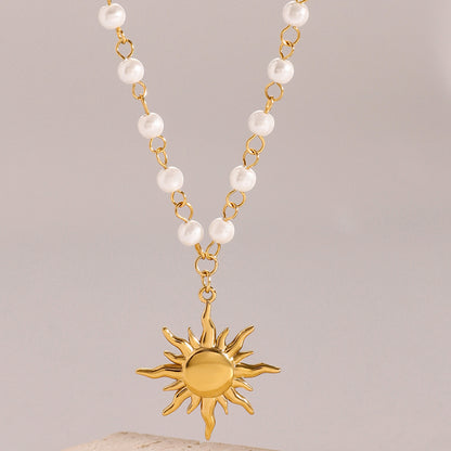 Golden Soleil Pearl Necklace