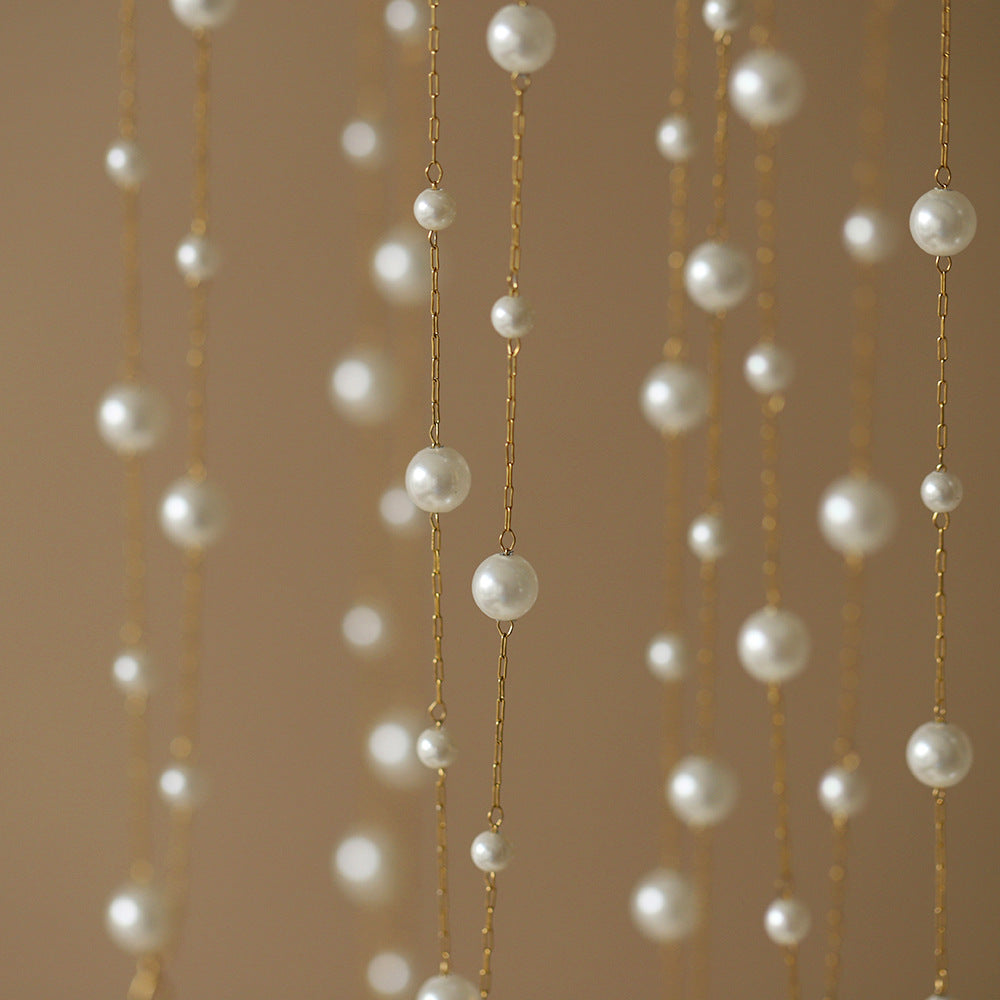 Minimalist Double-Layer Pearl Choker Necklace