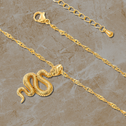 Radiant Serpent Emblem Necklace