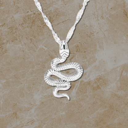 Radiant Serpent Emblem Necklace