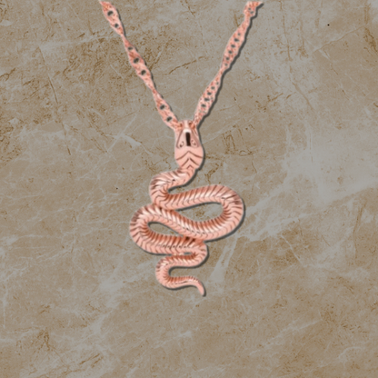 Radiant Serpent Emblem Necklace