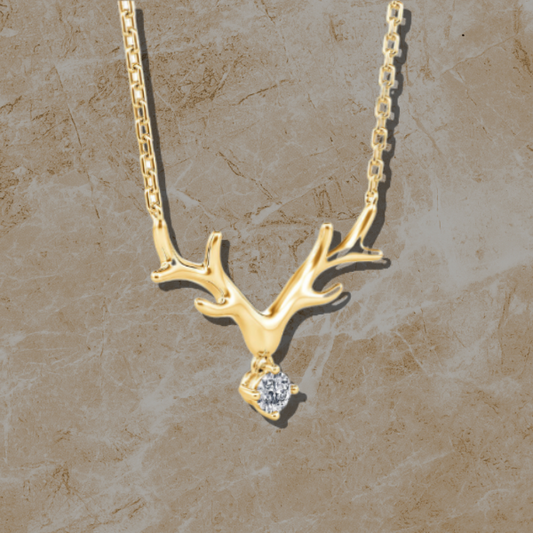 Golden Antler Necklace