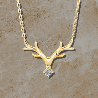 Golden Antler Necklace