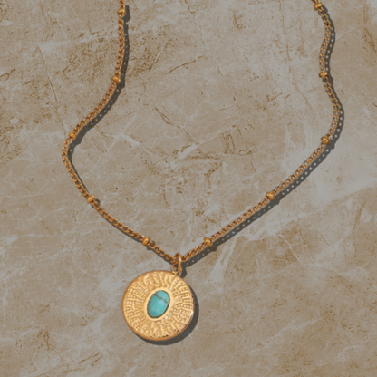 Turquoise Medallion Necklace