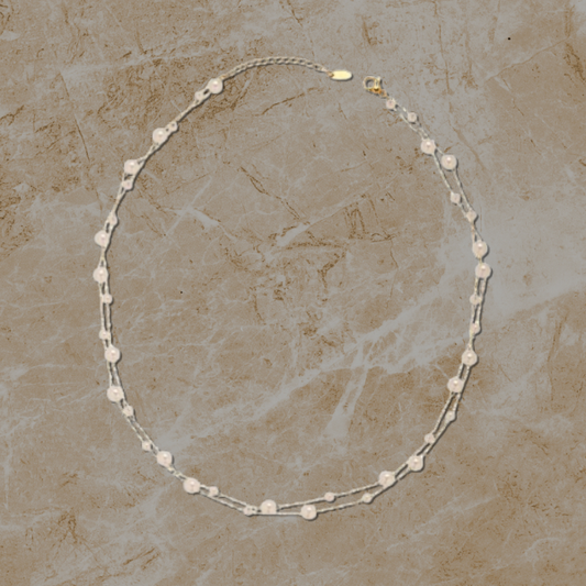 Minimalist Double-Layer Pearl Choker Necklace