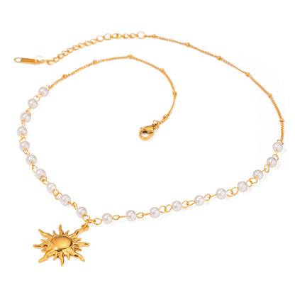 Golden Soleil Pearl Necklace